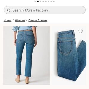 J. Crew Women's Classic Blue Straight Leg Jeans